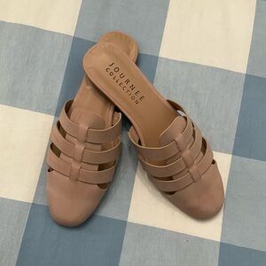 Fisherman look flat mules